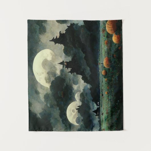 Spooky Halloween Landscapes Wandkleed (Voorkant)