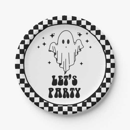 Spooky Halloween Laten we feesten Papieren Bordje (Voorkant)