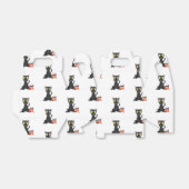 Spooky Halloween Leopard Black Cat Bedankdoosjes (Uitgevouwen)