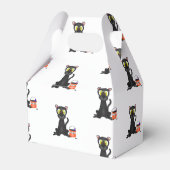 Spooky Halloween Leopard Black Cat Bedankdoosjes (Voorkant Zijde)