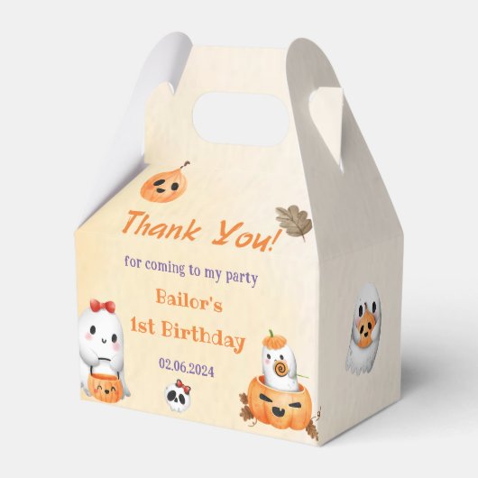 Spooky Halloween Leuke Ghost Bedankdoosjes (Achterkant)