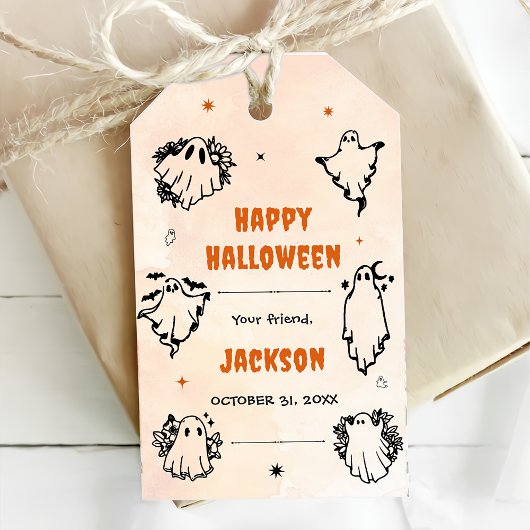 Spooky Halloween Leuke Ghost Cadeaulabel