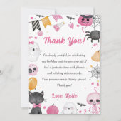 Spooky Halloween Leuke Ghost Dank je Kaart (Voorkant)