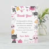 Spooky Halloween Leuke Ghost Dank je Kaart (Staand voorkant)