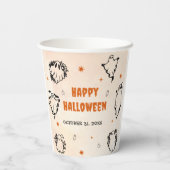 Spooky Halloween Leuke Ghost Papieren Bekers (Achterkant)