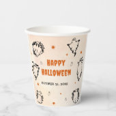 Spooky Halloween Leuke Ghost Papieren Bekers (Voorkant)