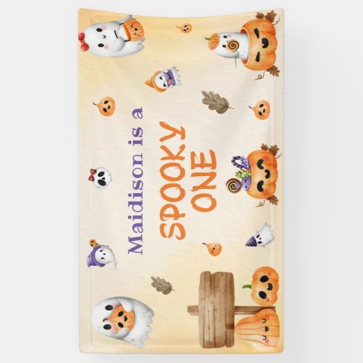 Spooky Halloween Leuke Ghost Spandoek (Verticaal)