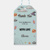 Spooky Halloween Leuke Ghost Verjaardag Cadeaulabel (Voorkant)