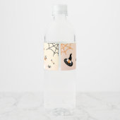 Spooky Halloween Leuke Ghost Waterfles Etiket (Achterkant)