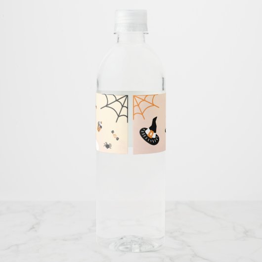 Spooky Halloween Leuke Ghost Waterfles Etiket (Achterkant)