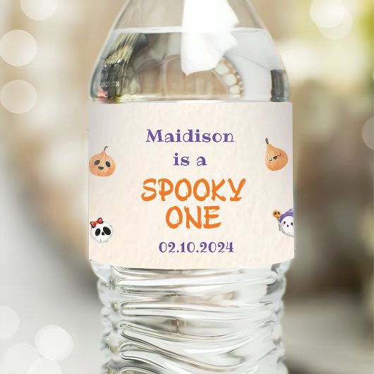 Spooky Halloween Leuke Ghost Waterfles Etiket