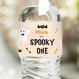 Spooky Halloween Leuke Ghost Waterfles Etiket