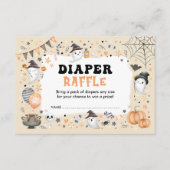Spooky Halloween Little Boo Ghost Luier Raffle Informatiekaartje (Voorkant)