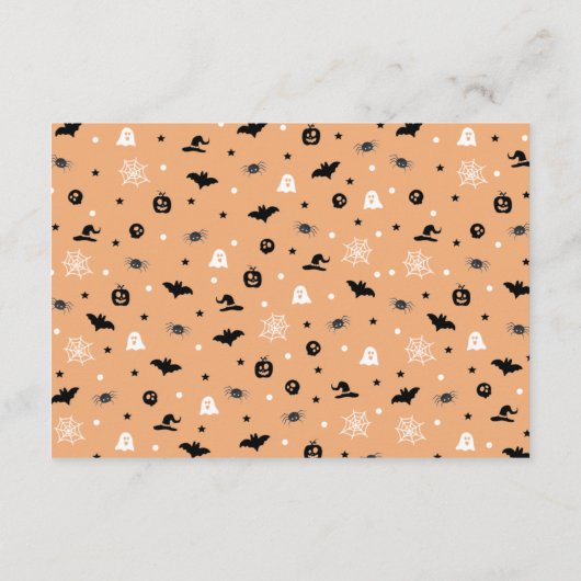 Spooky Halloween Little Boo Ghost Luier Raffle Informatiekaartje (Achterkant)