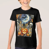 Spooky Halloween Mannen Tri-Blend Shirt (Voorkant)
