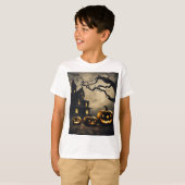 Spooky Halloween Mansion🦹Met Jack-o'-Lanterns T-shirt (Voorkant volledig)