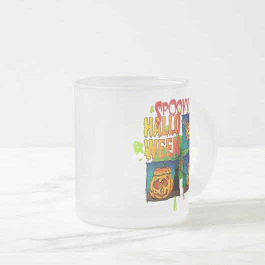 Spooky Halloween Matglas Koffiemok (Voorkant rechts)