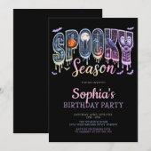 Spooky Halloween meisje verjaardagsfeestje Kaart
