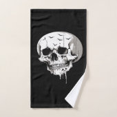 Spooky Halloween Melting Cranium With Bat Imagery  Bad Handdoek (Handdoek)