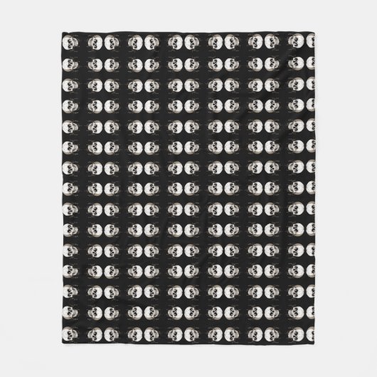 Spooky Halloween Melting Cranium With Bat Imagery  Fleece Deken (Voorkant)