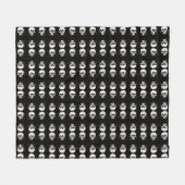 Spooky Halloween Melting Cranium With Bat Imagery  Fleece Deken (Voorkant (Horizontaal))