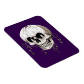 Spooky Halloween Melting Cranium With Bat Imagery  Magneet (Rechterzijde)