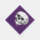 Spooky Halloween Melting Cranium With Bat Imagery Servet (Hoek)