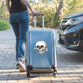 Spooky Halloween Melting Cranium With Bat Imagery  Sticker (Koffer Insitu)