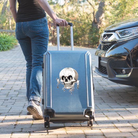 Spooky Halloween Melting Cranium With Bat Imagery  Sticker (Koffer Insitu)