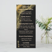 Spooky Halloween Menu met Black, Gold & Skulls (Staand voorkant)
