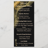 Spooky Halloween Menu met Black, Gold & Skulls (Voorkant)