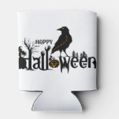 Spooky Halloween met kraai illustratie Blikjeskoeler (Achterkant)