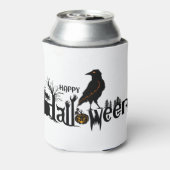 Spooky Halloween met kraai illustratie Blikjeskoeler (Blikje Achterkant)