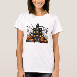Spooky Halloween met pompoenen en geesten T-shirt