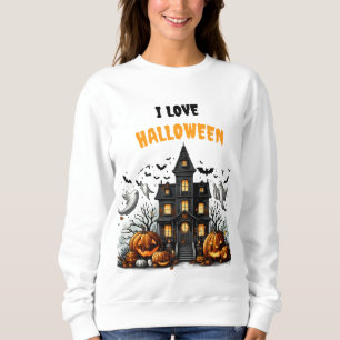 Spooky Halloween met pompoenen en geesten Trui