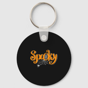 Spooky Halloween met spin en spin web Sleutelhanger