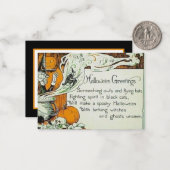 spooky Halloween  met toevoeging van tekst Notitiekaartje (Voorkant / Achterkant in situ)