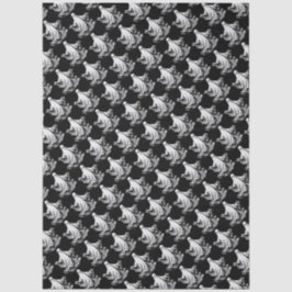 Spooky Halloween met zwarte en witte geesten Tissuepapier