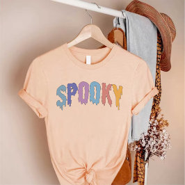 Spooky Halloween Modern Ghost Script Vrouwen T-shirt
