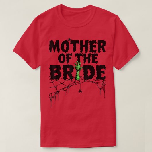 Spooky Halloween Moeder van de Bride Bridal Party T-shirt (Design voorkant)