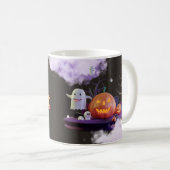 Spooky Halloween Mok – Pompoen, Ghost & Witch Coff (Voorkant rechts)