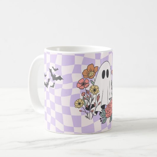 Spooky Halloween Mok – Pompoen, Ghost & Witch Coff (Voorkant links)