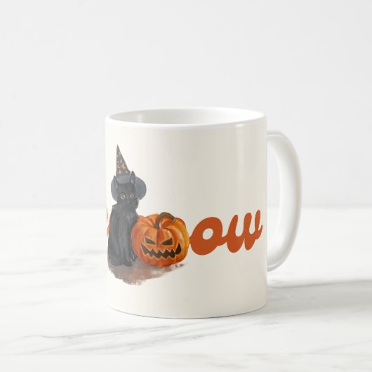 Spooky Halloween Mok – Pompoen, Ghost & Witch Coff (Voorkant rechts)