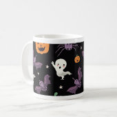 Spooky Halloween Mok - Schattigee geesten, pompoen (Voorkant links)