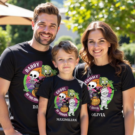 Spooky Halloween Monster Dad van het Verjaardag Ki T-shirt