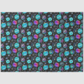 Spooky Halloween Monster Oogbollen Patroon Tissuepapier (Voorkant)