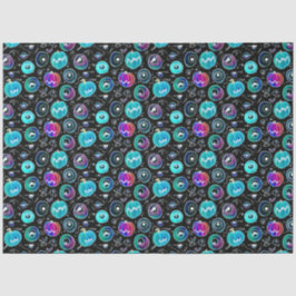 Spooky Halloween Monster Oogbollen Patroon Tissuepapier