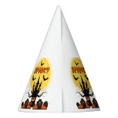 Spooky Halloween Moon Party Pet Feesthoedjes (Achterkant)