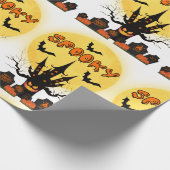 Spooky Halloween Moon Wrapping Paper Cadeaupapier (Hoek)