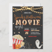 Spooky Halloween Movie Night Party Kaart (Voorkant)